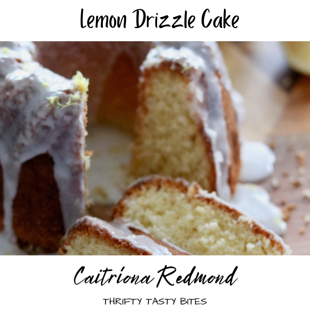 cake with a lemon drizzle